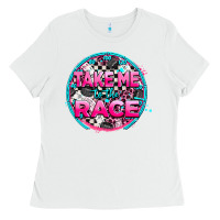 White take me to the race Ladies Tee - AdoDesignShop
