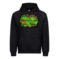 Foreset Green halloween leopard lines background Urban Hoodie - BundleAndBundleShop