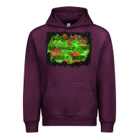 Mauve Wine halloween leopard lines background Urban Hoodie - BundleAndBundleShop