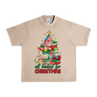 French Oak christmas book tree Urban Heavy Tee - MaliasSmallBusiness