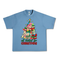 Pebble Blue christmas book tree Urban Heavy Tee - MaliasSmallBusiness
