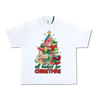 White christmas book tree Urban Heavy Tee - MaliasSmallBusiness