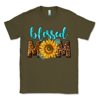 Army Green blessed mom with sunflower Classic Tee - NancyCooperArtShop