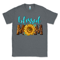 Charcoal Heather blessed mom with sunflower Classic Tee - NancyCooperArtShop