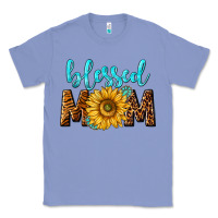 Colony Blue blessed mom with sunflower Classic Tee - NancyCooperArtShop