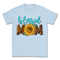 Dusty Blue blessed mom with sunflower Classic Tee - NancyCooperArtShop