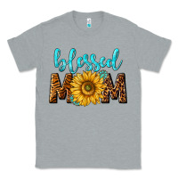 Heather Grey blessed mom with sunflower Classic Tee - NancyCooperArtShop