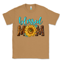 Toasted Coconut blessed mom with sunflower Classic Tee - NancyCooperArtShop