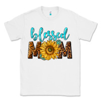 White blessed mom with sunflower Classic Tee - NancyCooperArtShop