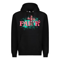 Black faith breast cancer Premium Hoodie - CowGirlArtShop
