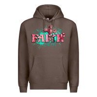 Coffee faith breast cancer Premium Hoodie - CowGirlArtShop