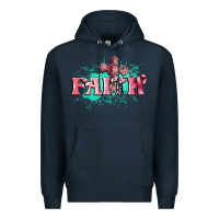 Navy faith breast cancer Premium Hoodie - CowGirlArtShop