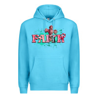 Ocean Blue faith breast cancer Premium Hoodie - CowGirlArtShop