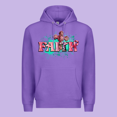 Faith Breast Cancer Premium Hoodie Designed By Cowgirlartshop