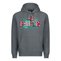 Rock faith breast cancer Premium Hoodie - CowGirlArtShop