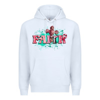 White faith breast cancer Premium Hoodie - CowGirlArtShop