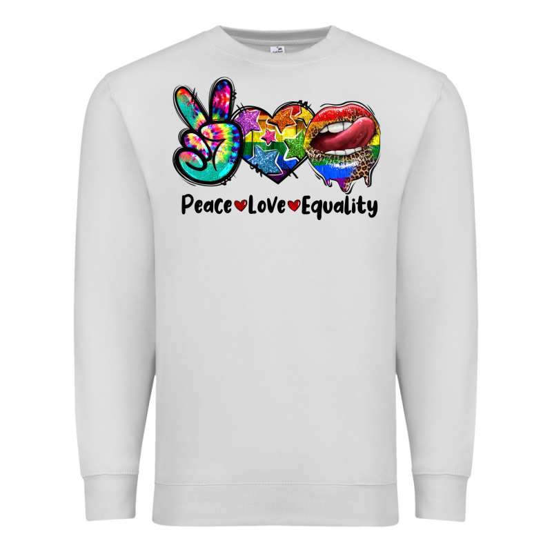 Peace Love Equality Lgbt+ Premium Sweatshirt by CowGirlArtShop | Teevron