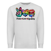 Dove Grey Peace love equality LGBT+ Premium Sweatshirt - CowGirlArtShop