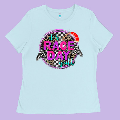 It's Race Day Y'all Ladies Tee Designed By Adodesignshop