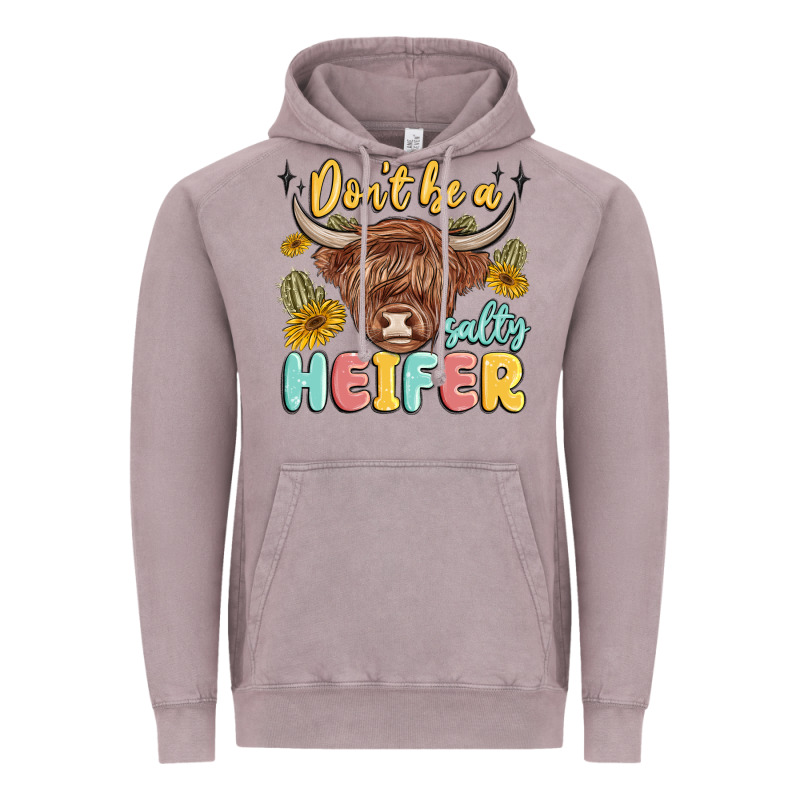Dont Be A Salty Heifer Vintage Hoodie by MaliasSmallBusiness | Teevron