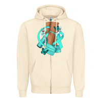 Ovarian Cancer Diva Teal Ribbon Zipper Hoodie | Teevron