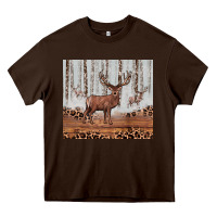Chocolate Brown reinder Heavy Core Tee - JahusDesignShop