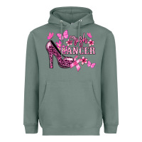 Sage Crush Cancer with high heels Cancer Awareness Heavyweight Hoodie - HowdyJamesFarm