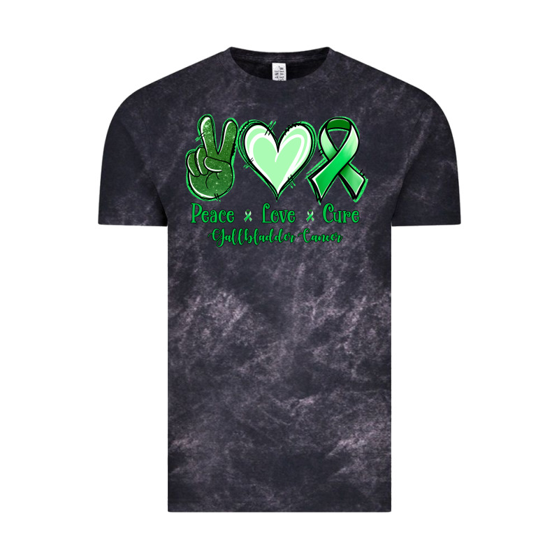 Peace Love Cure Gallbladder Cancer Vintage Tee by NancyCooperArtShop | Teevron