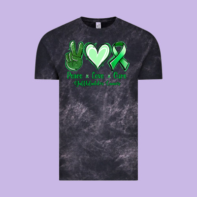 Peace Love Cure Gallbladder Cancer Vintage Tee Designed By Nancycooperartshop
