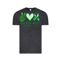 Vintage Black Peace love cure Gallbladder Cancer Vintage Tee - NancyCooperArtShop