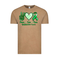 Vintage Coffee Peace love cure Gallbladder Cancer Vintage Tee - NancyCooperArtShop