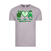 Vintage Zinc Peace love cure Gallbladder Cancer Vintage Tee - NancyCooperArtShop