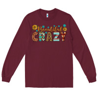 Burgundy Western Beautiful Crazy Long Sleeve Tee - BundleAndBundleShop