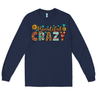 Navy Western Beautiful Crazy Long Sleeve Tee - BundleAndBundleShop