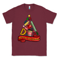 Burgundy teacher tools christmas tree Classic Tee - MaliasSmallBusiness