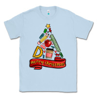 Dusty Blue teacher tools christmas tree Classic Tee - MaliasSmallBusiness