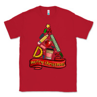 Red teacher tools christmas tree Classic Tee - MaliasSmallBusiness