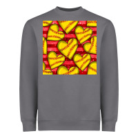 Storm softball hearts seamless pattern Heavyweight Sweatshirt - BundleAndBundleShop
