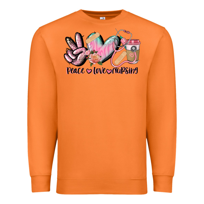 Peace Love Nursing Premium Sweatshirt by CowGirlArtShop | Teevron