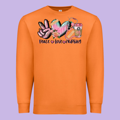 Peace Love Nursing Premium Sweatshirt Designed By Cowgirlartshop