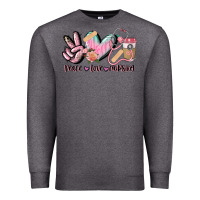 Charcoal Heather peace love nursing Premium Sweatshirt - CowGirlArtShop