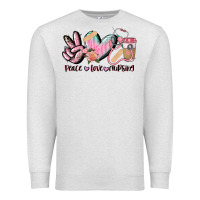 Oatmeal Heather peace love nursing Premium Sweatshirt - CowGirlArtShop