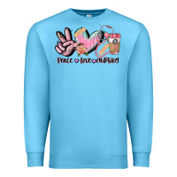 Ocean Blue peace love nursing Premium Sweatshirt - CowGirlArtShop