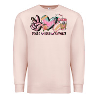 Pale Pink peace love nursing Premium Sweatshirt - CowGirlArtShop
