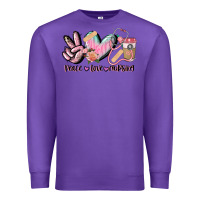 Purple peace love nursing Premium Sweatshirt - CowGirlArtShop