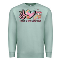 Seafoam peace love nursing Premium Sweatshirt - CowGirlArtShop