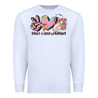 White peace love nursing Premium Sweatshirt - CowGirlArtShop