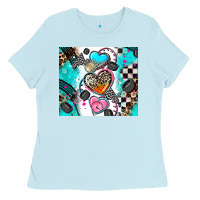 Baby Blue race heart tumbler Ladies Tee - AdoDesignShop