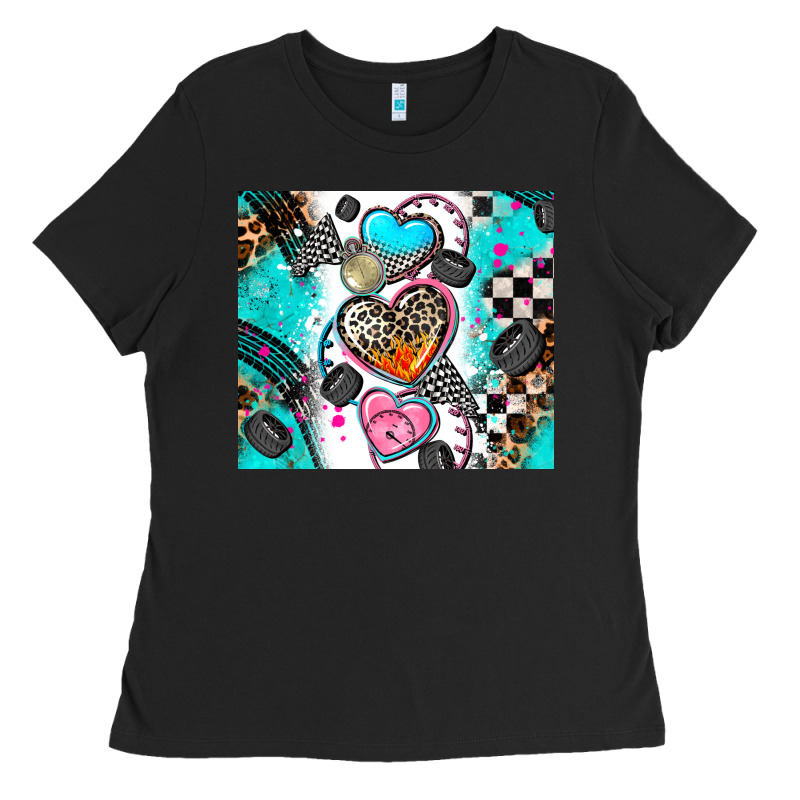 Race Heart Tumbler Ladies Tee by AdoDesignShop | Teevron