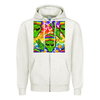 Pride Lgbtq+ Aliens And Stars With Rainbow Zipper Hoodie | Teevron